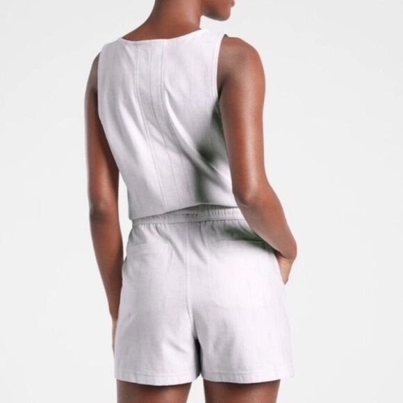 Athleta Farallon White Printed Front Snap Romper Size 1X - Picture 2 of 14